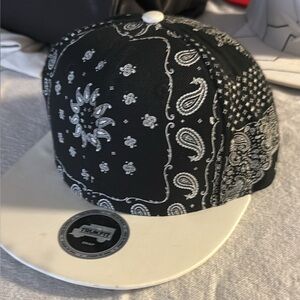 Trukfit Black and White Bandana Print Hat